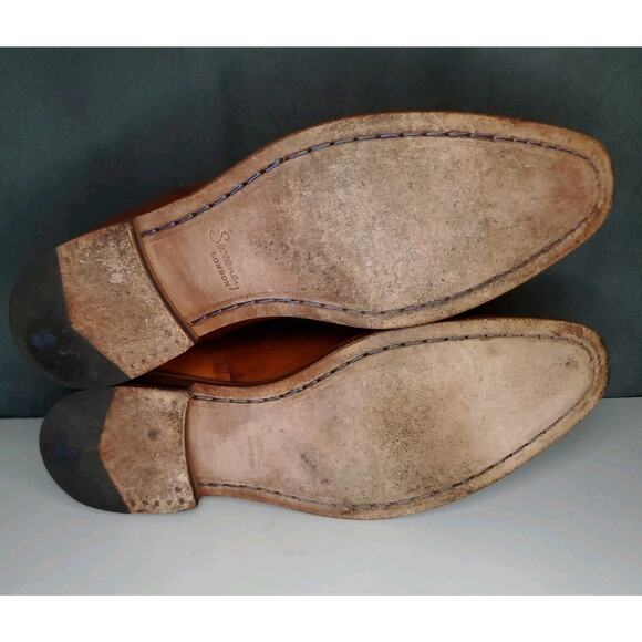 Oliver Sweeney London Mens Brown Leather Chelsea Boots US 12 UK 11 EU 45 - Picture 7 of 12